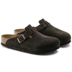 Birkenstock Boston Soft Footbed Mocha Suede