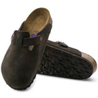 Birkenstock Boston Soft Footbed Mocha Suede