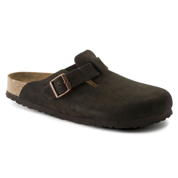 Birkenstock Boston Soft Footbed Mocha Suede
