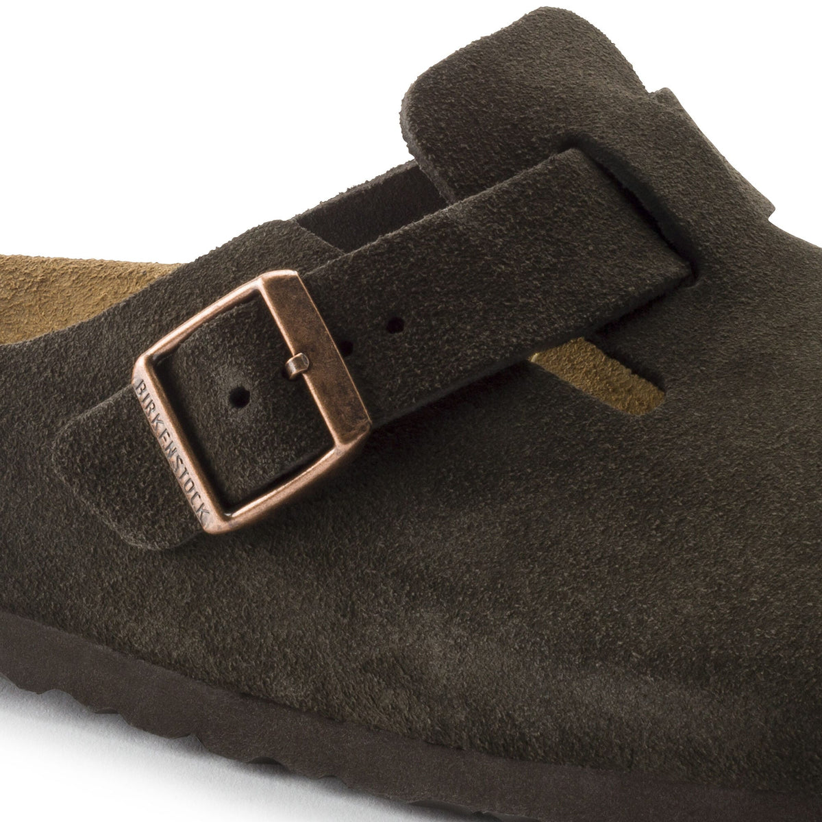 Birkenstock Boston Soft Footbed Mocha Suede