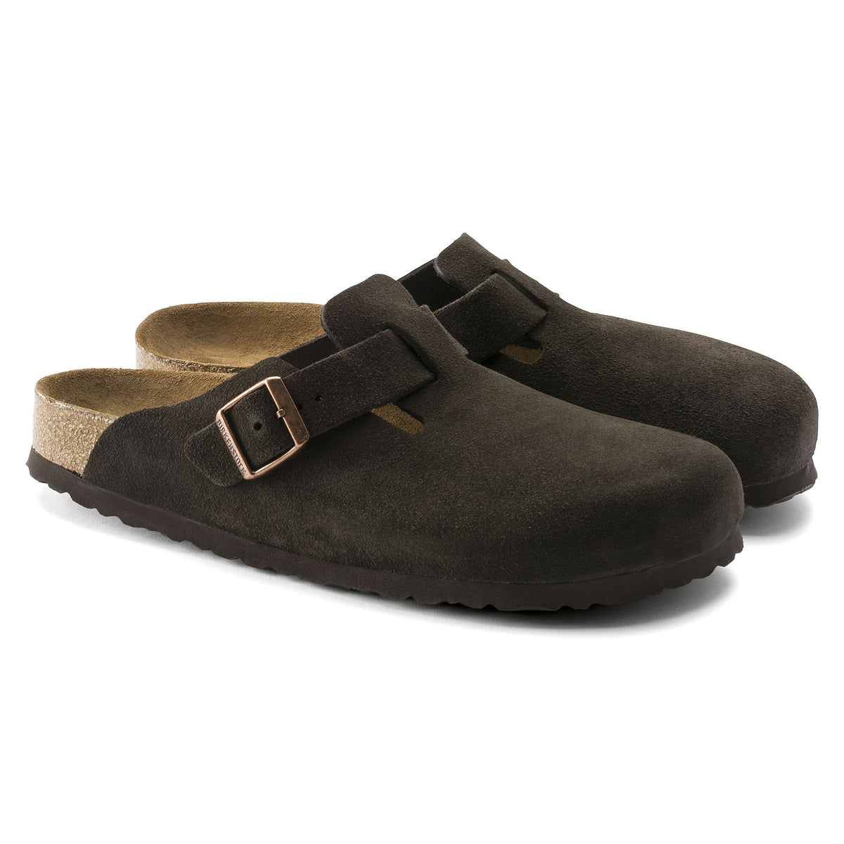 Birkenstock Boston Soft Footbed Mocha Suede