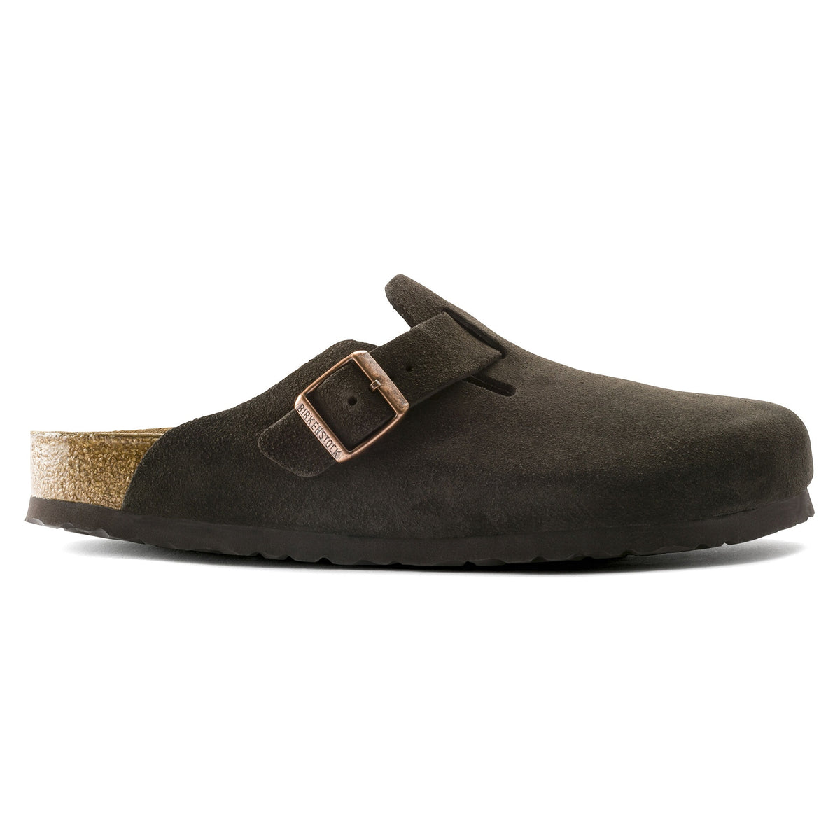 Birkenstock Boston Soft Footbed Mocha Suede