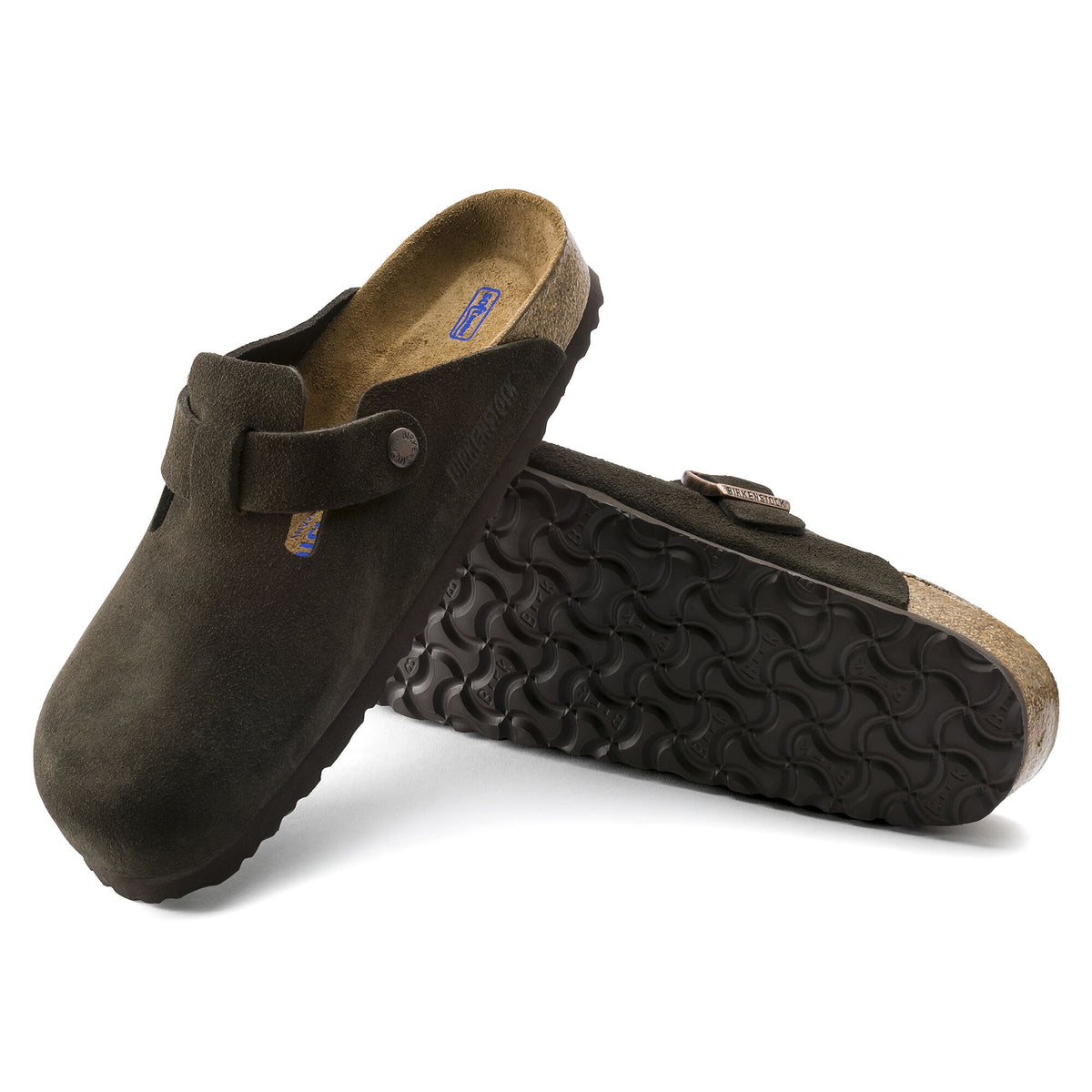 Birkenstock Boston Soft Footbed Mocha Suede