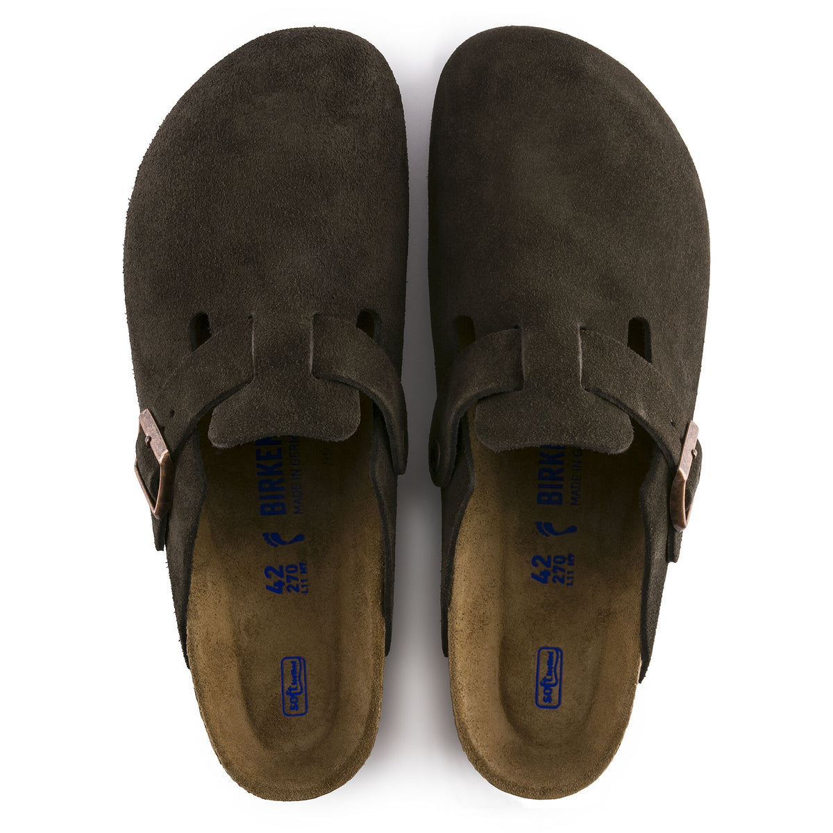 Birkenstock Boston Soft Footbed Mocha Suede