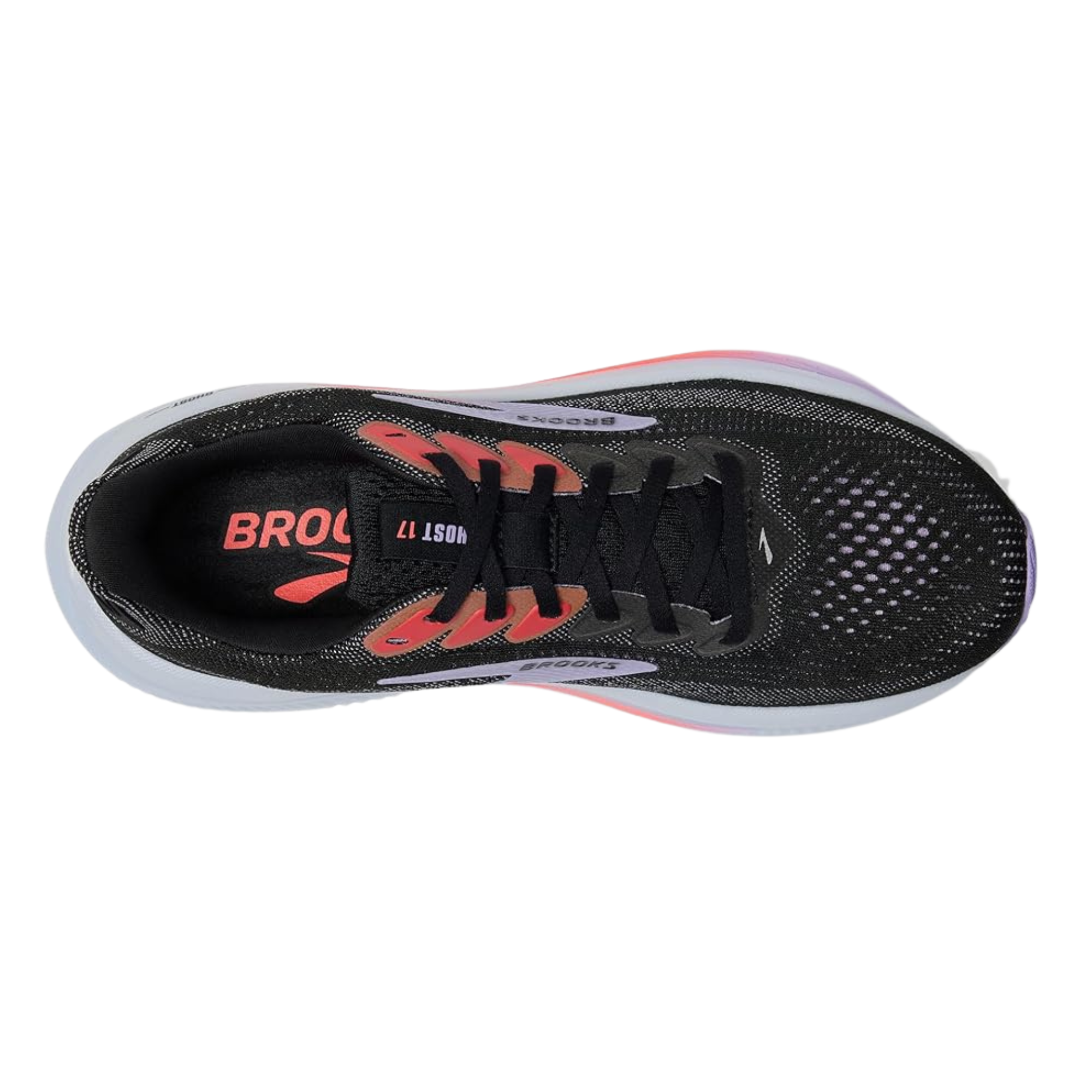 Women's - Brooks Ghost 17 - Black/Purple/Coral