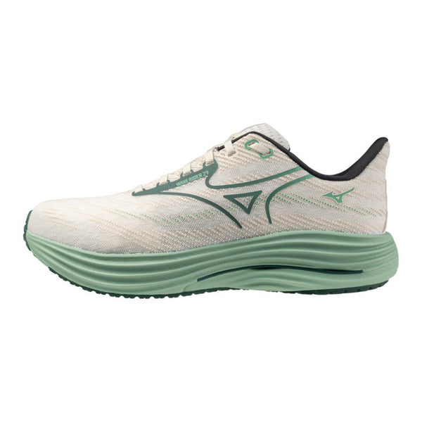 Men's - Mizuno Wave Rider 29 - WHITE-BISTRO GREEN