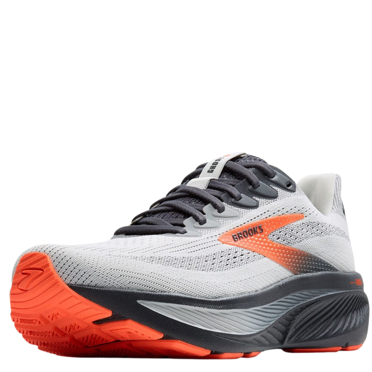 Men's - Brooks Ghost 17 - Oyster Mushroom/Orange/Ebony
