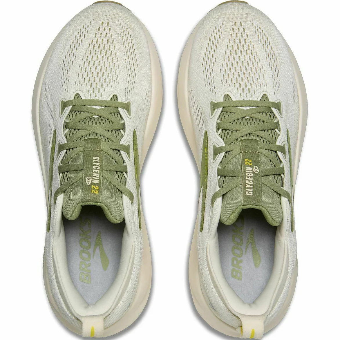 Men's - Brooks Glycerin GTS 22 - Coconut/Tea/Blazing Yellow