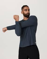 Mens - Vuori L/S Strato Tech Tee - Navy Heather
