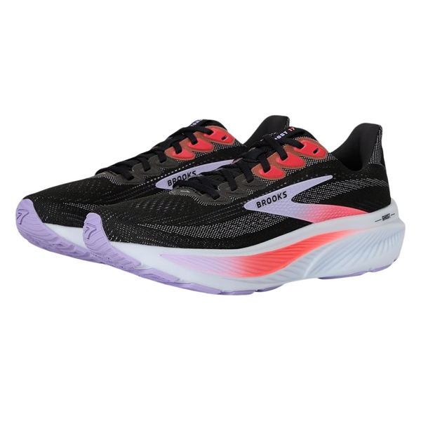 Women's - Brooks Ghost 17 - Black/Purple/Coral