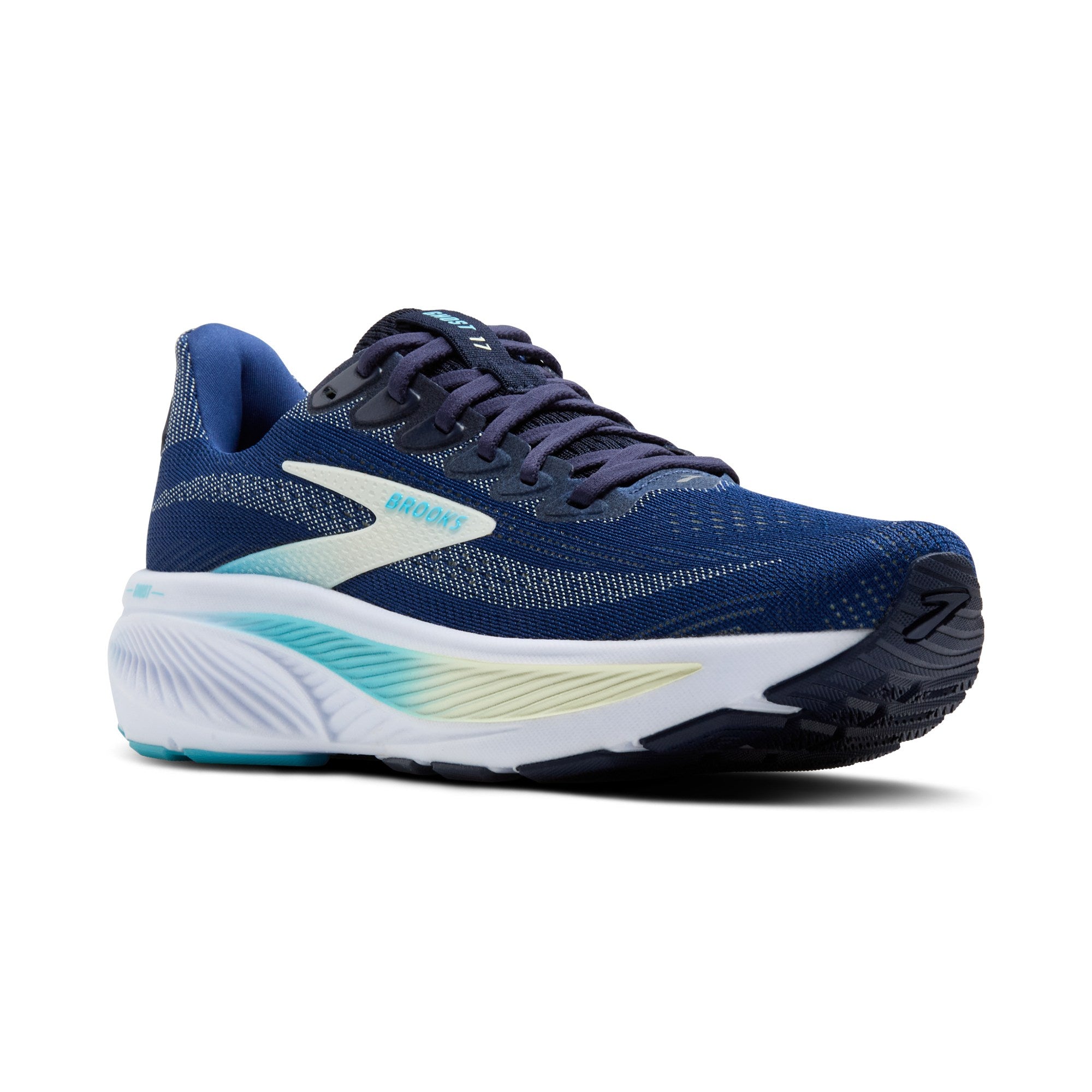 Women's - Brooks Ghost 17 - Navy/Green/Turquoise