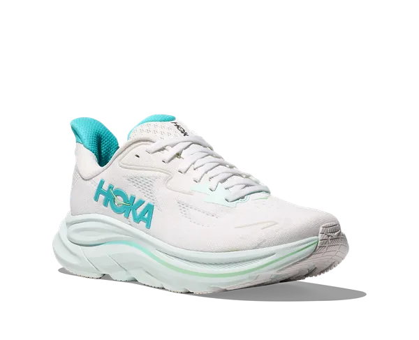 Women's - HOKA Clifton 10 - White/Cielo Blue
