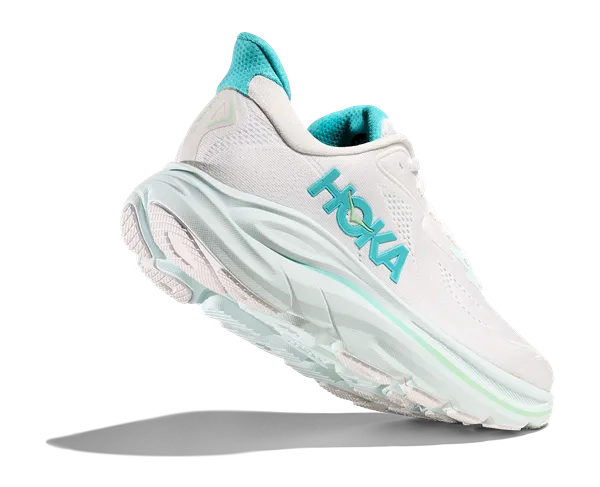 Women's - HOKA Clifton 10 - White/Cielo Blue