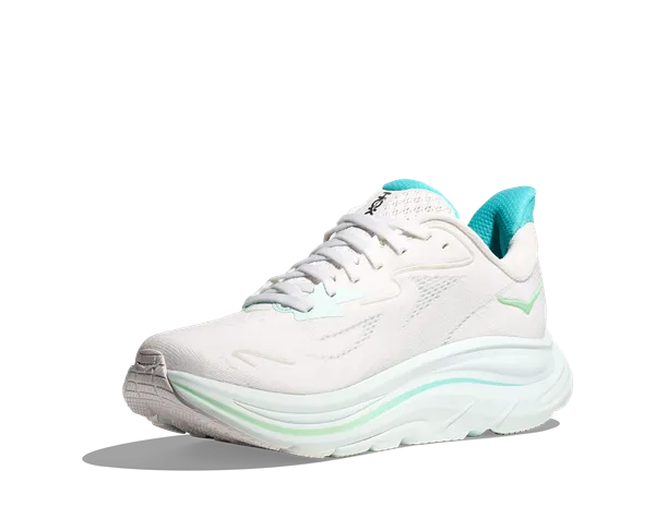 Women's - HOKA Clifton 10 - White/Cielo Blue