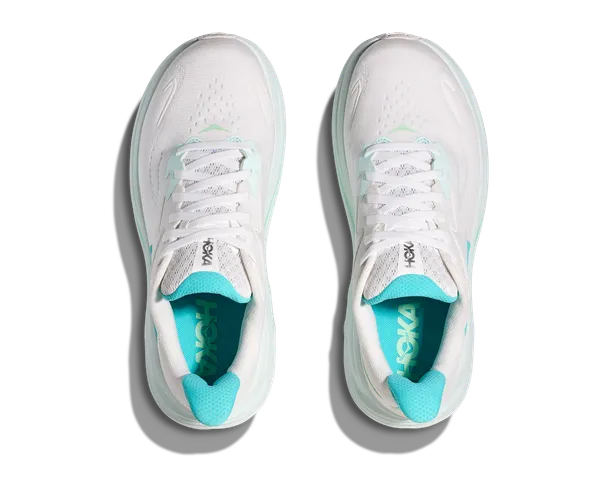 Women's - HOKA Clifton 10 - White/Cielo Blue