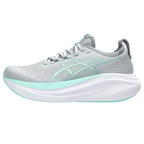 Women's - ASICS Gel Nimbus 27 - Piedmont Grey/Illuminate Mint