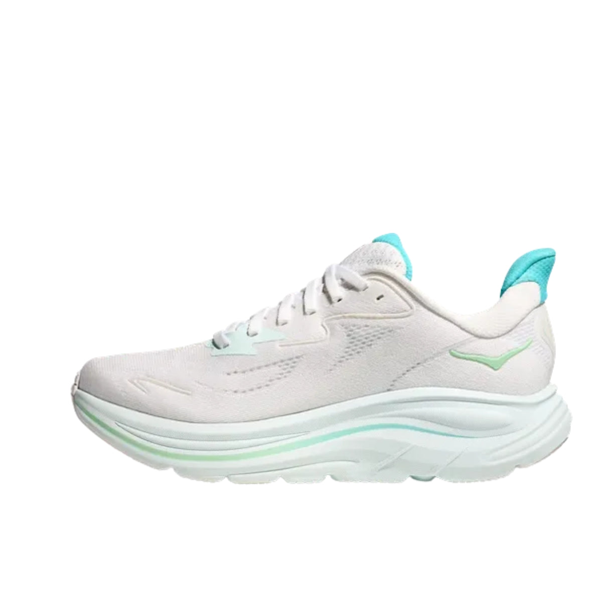 Women's - HOKA Clifton 10 - White/Cielo Blue