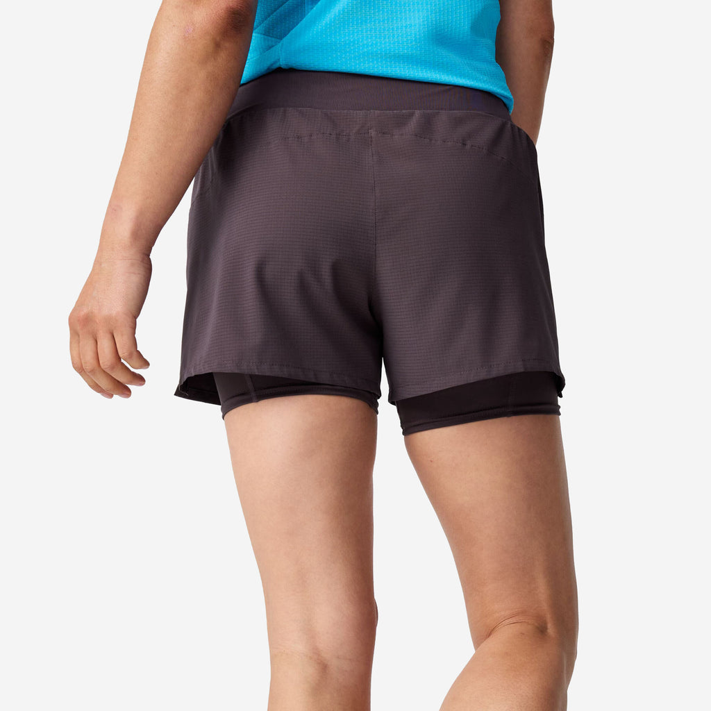 Women's - Brooks High Point 3" 2-in-1 Short 2.0 (Dark Russet)