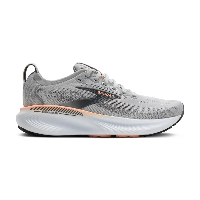 Women's - Brooks Adrenaline GTS 25 - Grey/Blackened Pearl/Coral