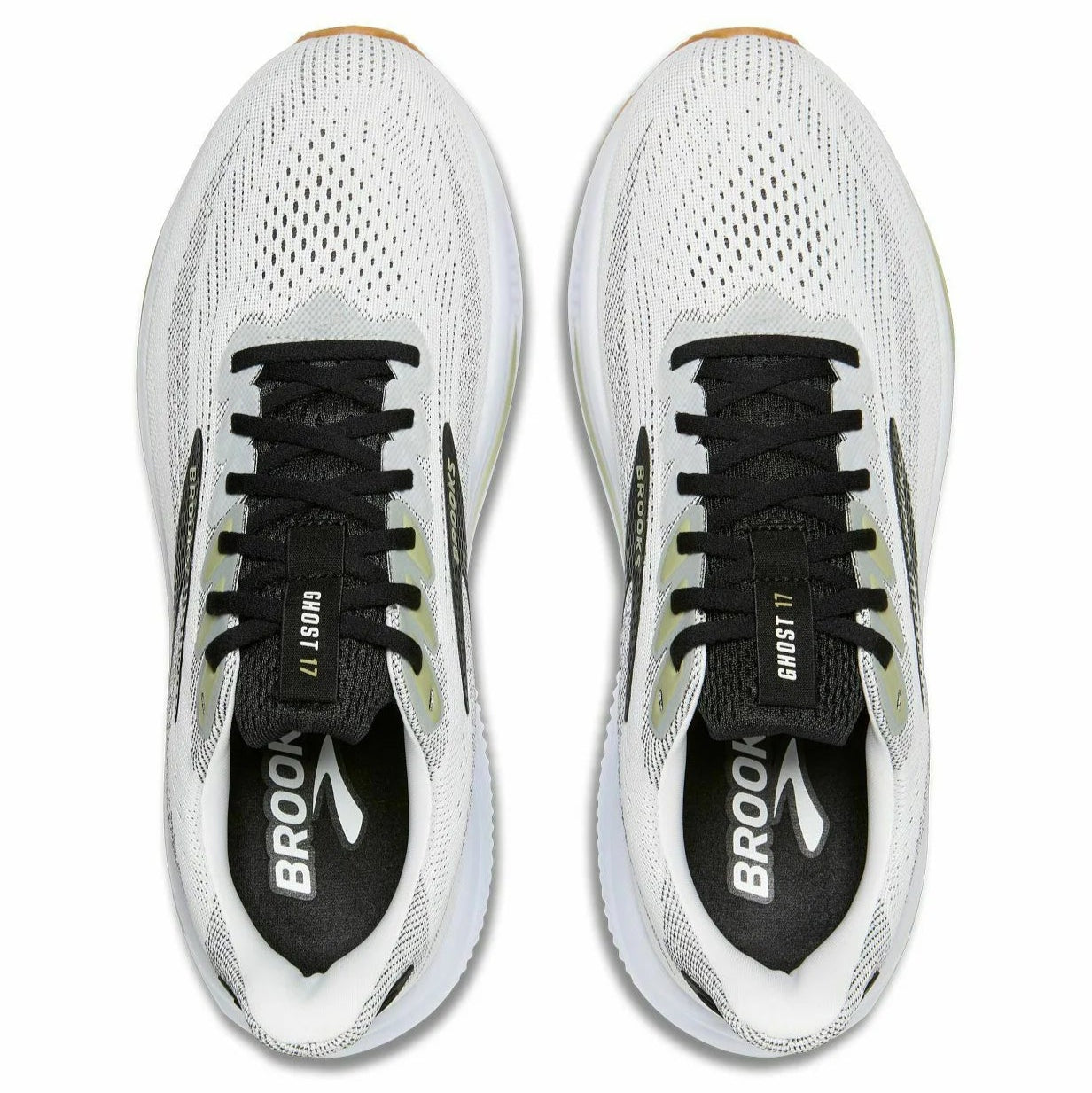 Men's - Brooks Ghost 17 - White/Black/Tea