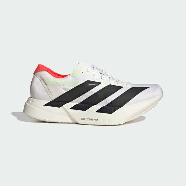 Mens - Adidas Adizero Adios Pro 4 - White/Black/Silver Met