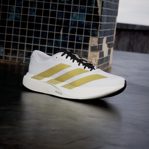 Adidas Men's Adizero EVO SL Woven Cloud White / Matte Gold / Core Black