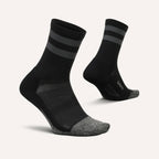 Feetures -  Elite Light Cushion Mini Crew - Black High Top Stripe