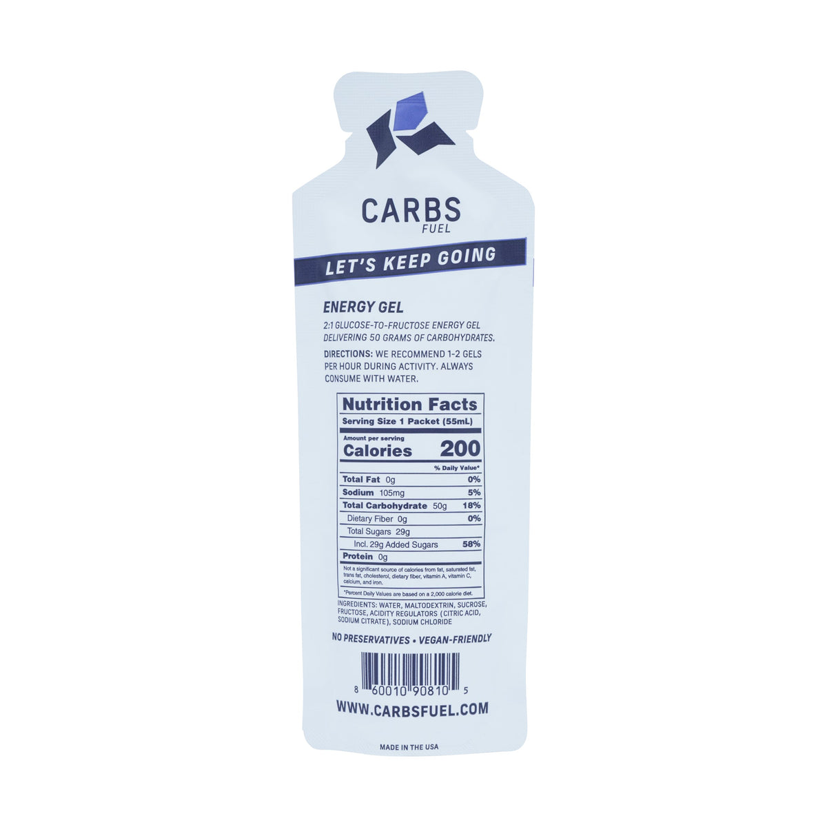 Carbs Fuel Original 50g Energy Gel
