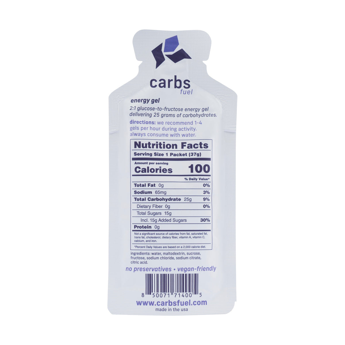 Carbs Fuel Original 25g Energy Gel