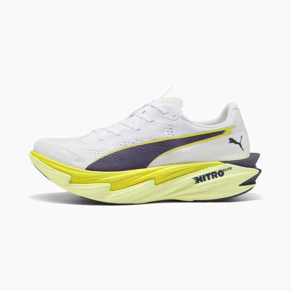 PUMA Women's Deviate NITRO Elite 4 PUMA White-Apple Spritz-Lux Lime
