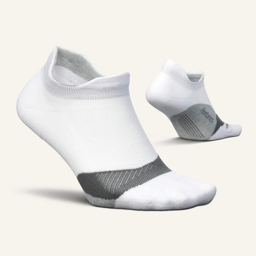 Feetures - Elite Light Cushion No Show Tab, White