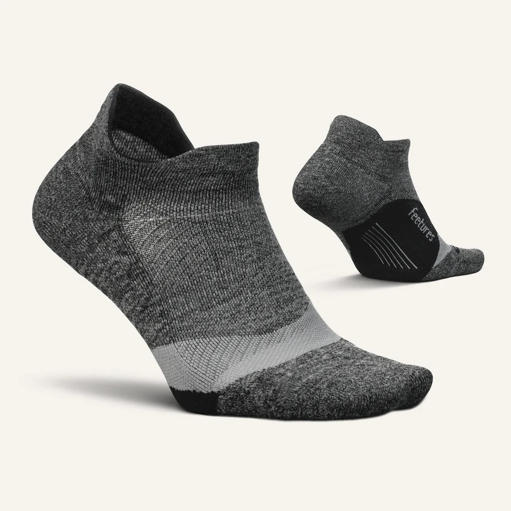 Feetures - Elite Light Cushion No Show Tab, Gray