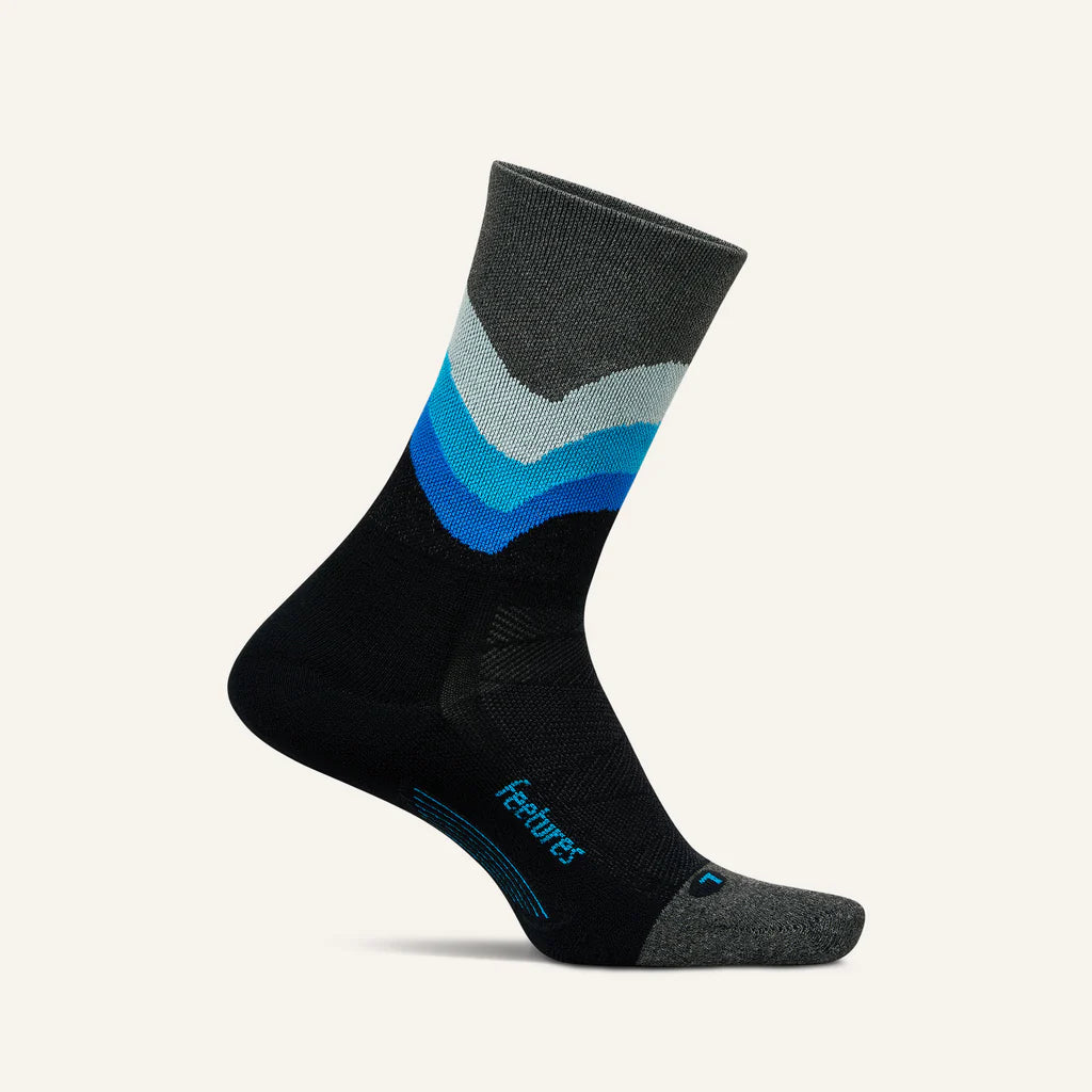 Feetures -   Elite Light Cushion Mini Crew - Black Swell