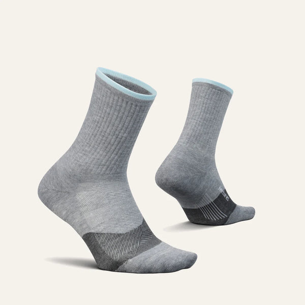 Feetures - Trail Max Cushion Mini Crew, Light Gray