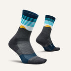 Feetures Trail Max Cushion Mini Crew Table Rock Gray
