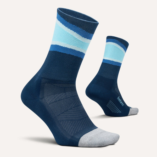 Feetures Elite Light Cushion Mini Crew Blue Bounce