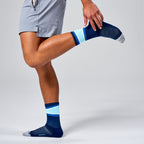 Feetures Elite Light Cushion Mini Crew Blue Bounce