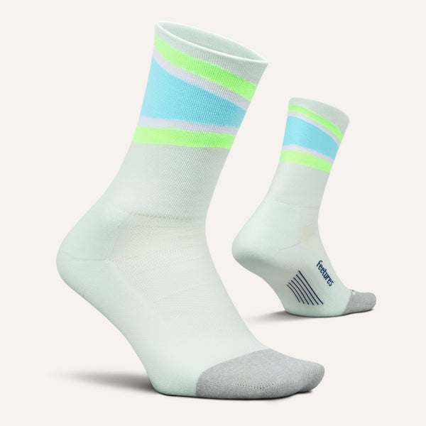 Feetures Elite Light Cushion Mini Crew Mint Bounce