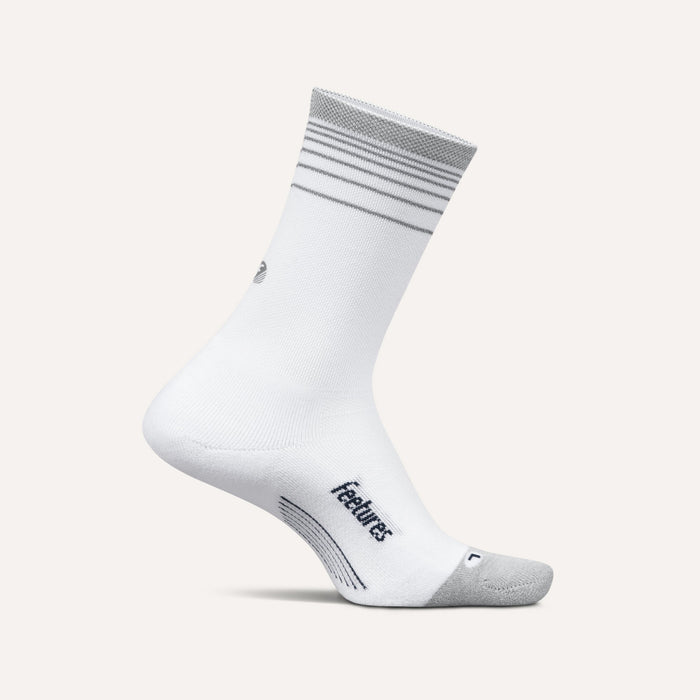 Feetures - Elite Light Cushion Reflective Mini Crew - White Flash