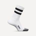 Feetures - Elite Light Cushion Mini Crew - White High Top Stripe