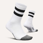 Feetures - Elite Light Cushion Mini Crew - White High Top Stripe
