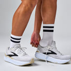 Feetures - Elite Light Cushion Mini Crew - White High Top Stripe