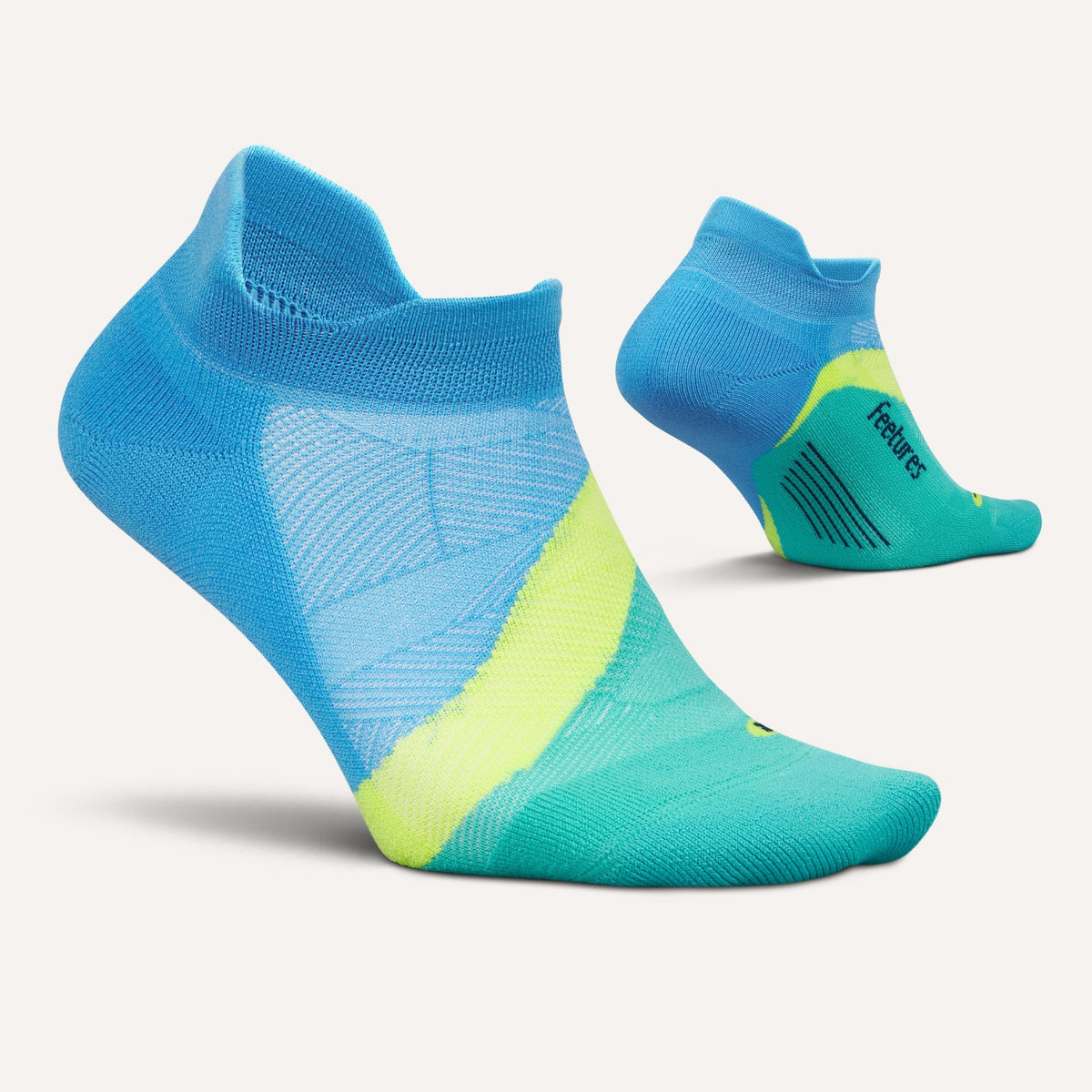 Feetures Elite Light Cushion No Show Tab Arctic Blue