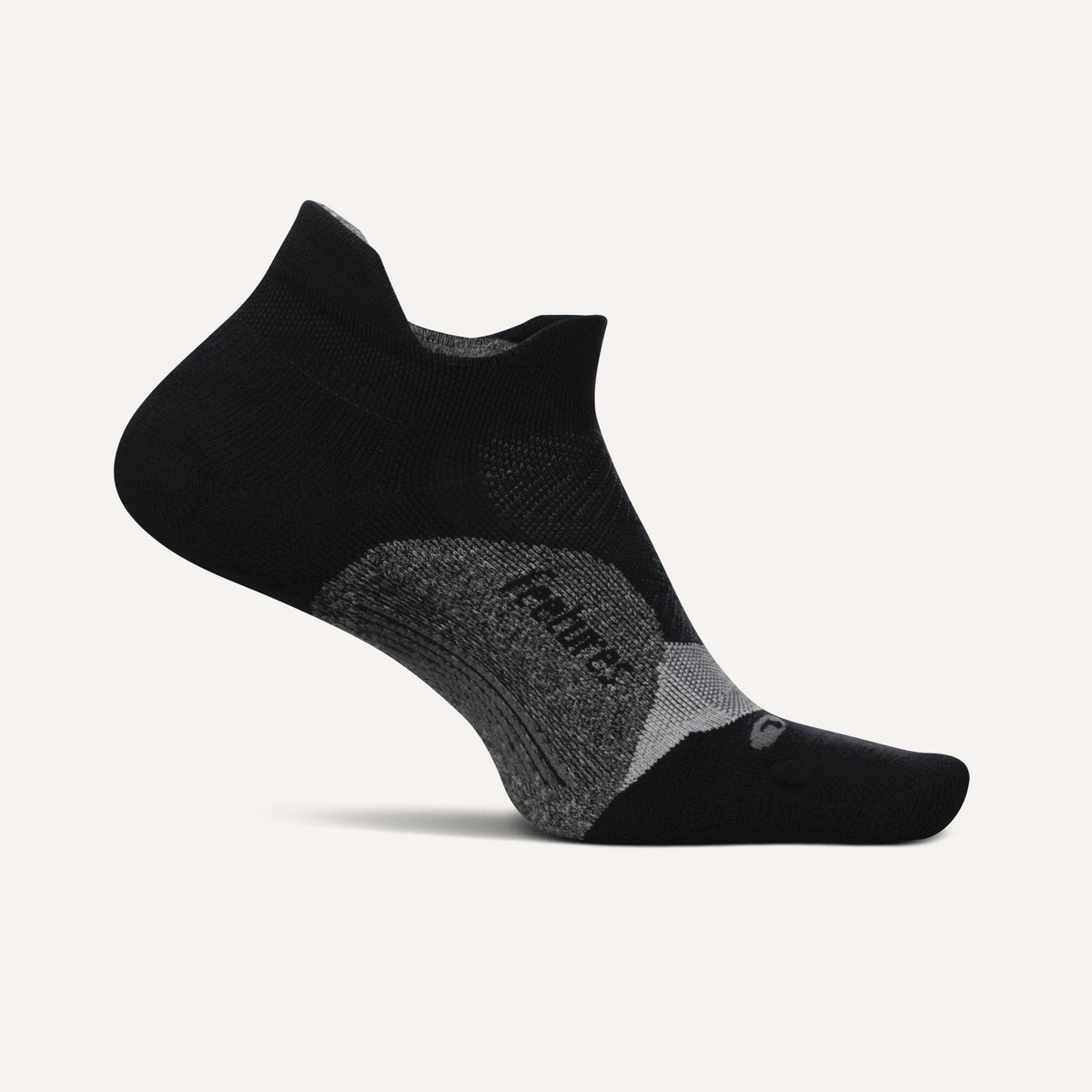 Feetures Elite Light Cushion No Show Tab Black