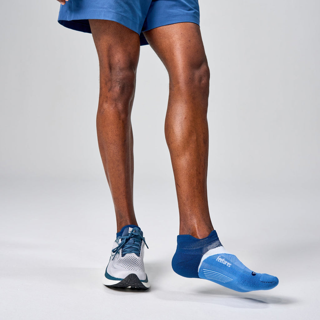 Feetures - Elite Light Cushion No Show Tab - Blue Wave