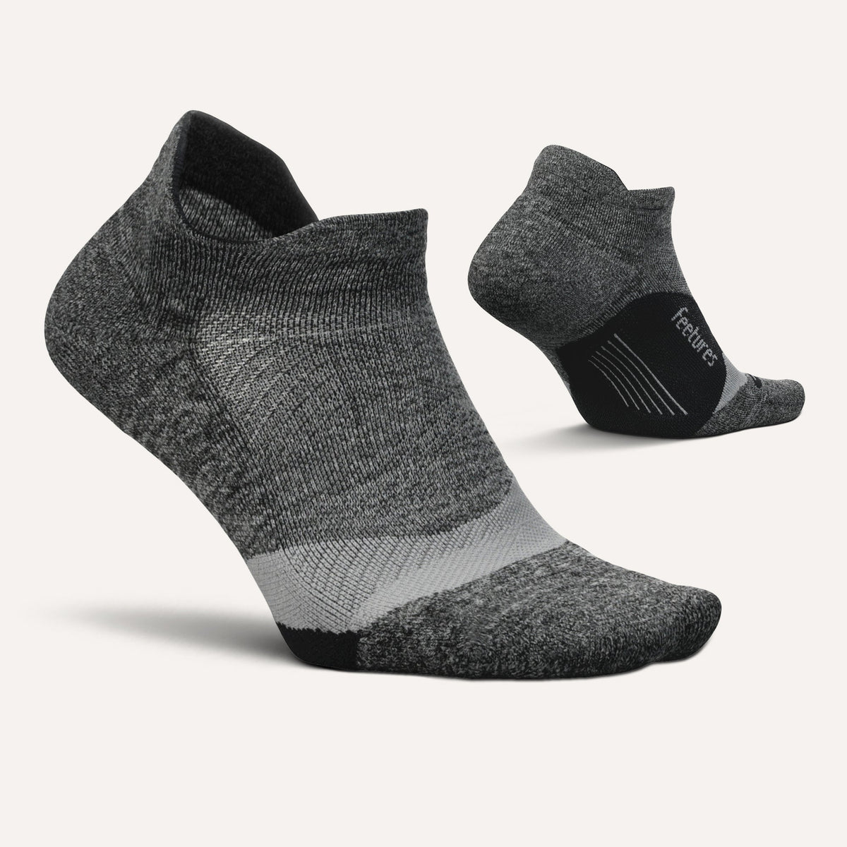 Feetures Elite Light Cushion No Show Tab Gray