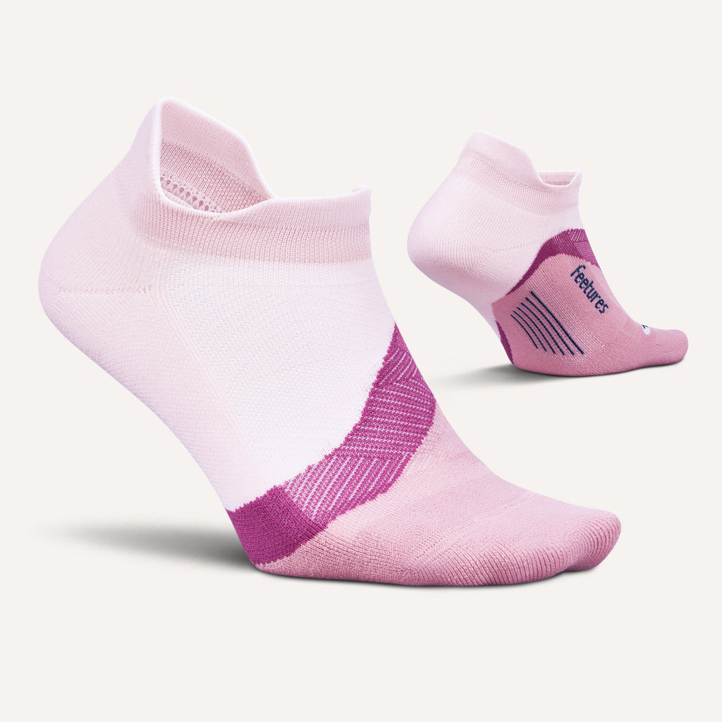 Feetures Elite Light Cushion No Show Tab Pink Salt