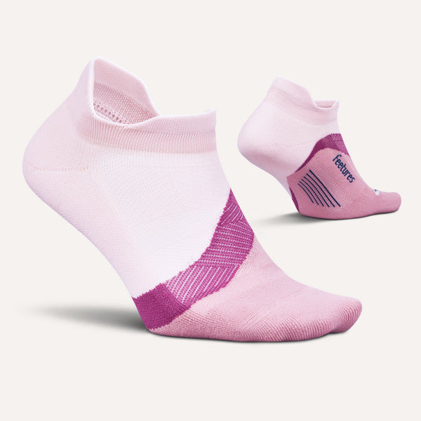 Feetures Elite Light Cushion No Show Tab Pink Salt