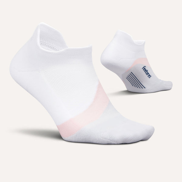 Feetures - Elite Light Cushion No Show Tab - White Rose