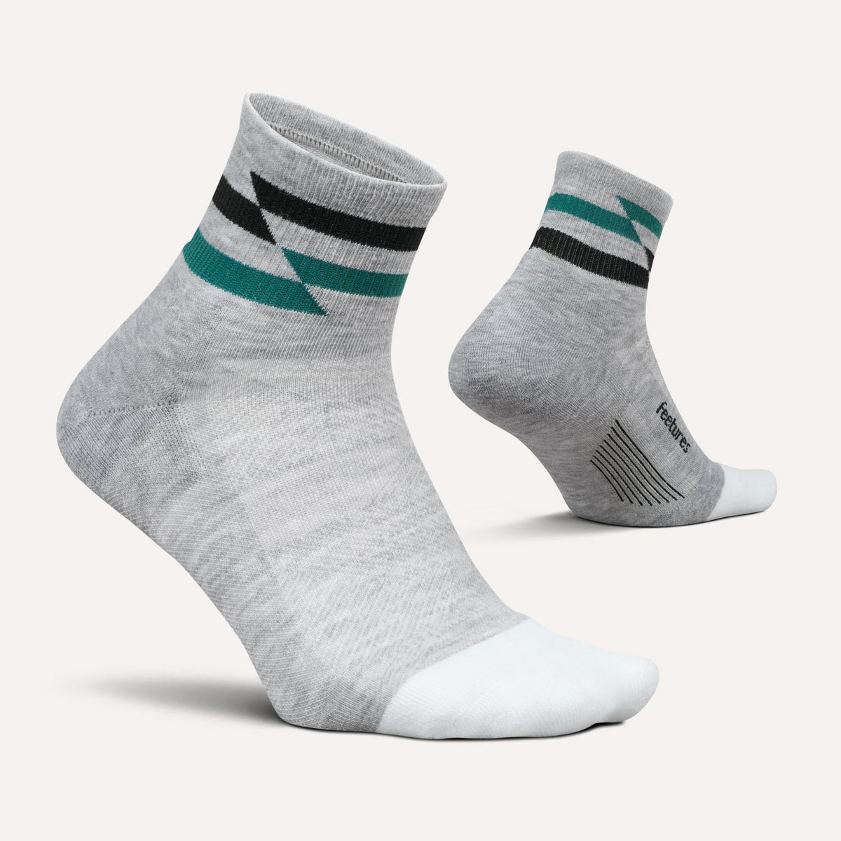 Feetures Elite Max Cushion Quarter Gray Track